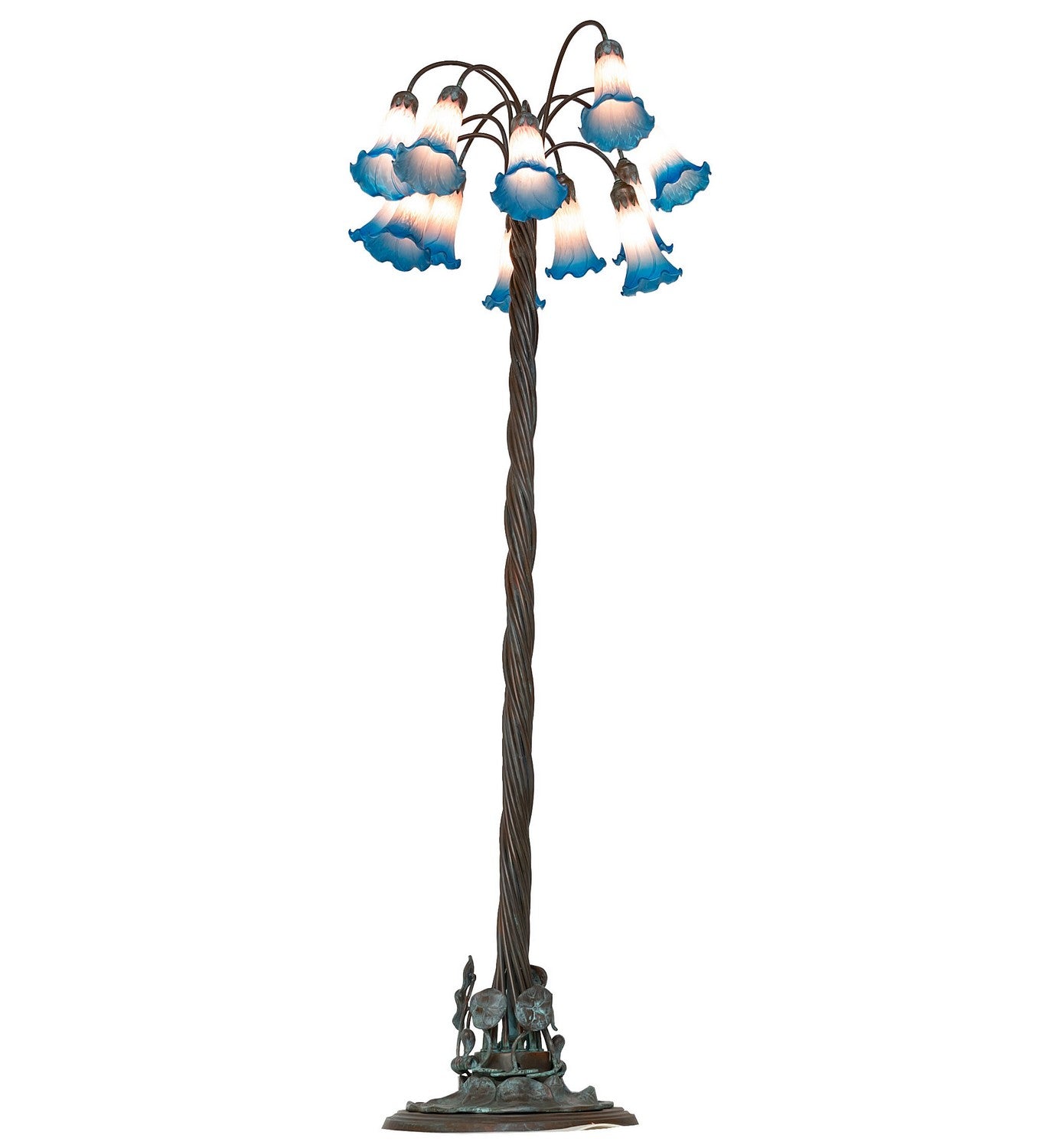 Meyda Tiffany - 262119 - 12 Light Floor Lamp - Pink/Blue - Bronze