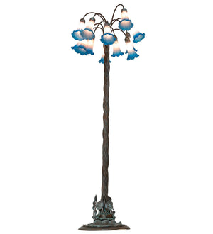 Meyda Tiffany - 262119 - 12 Light Floor Lamp - Pink/Blue - Bronze