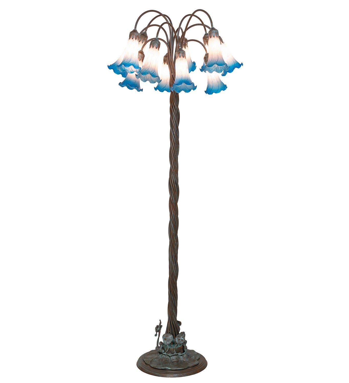 Meyda Tiffany - 262119 - 12 Light Floor Lamp - Pink/Blue - Bronze