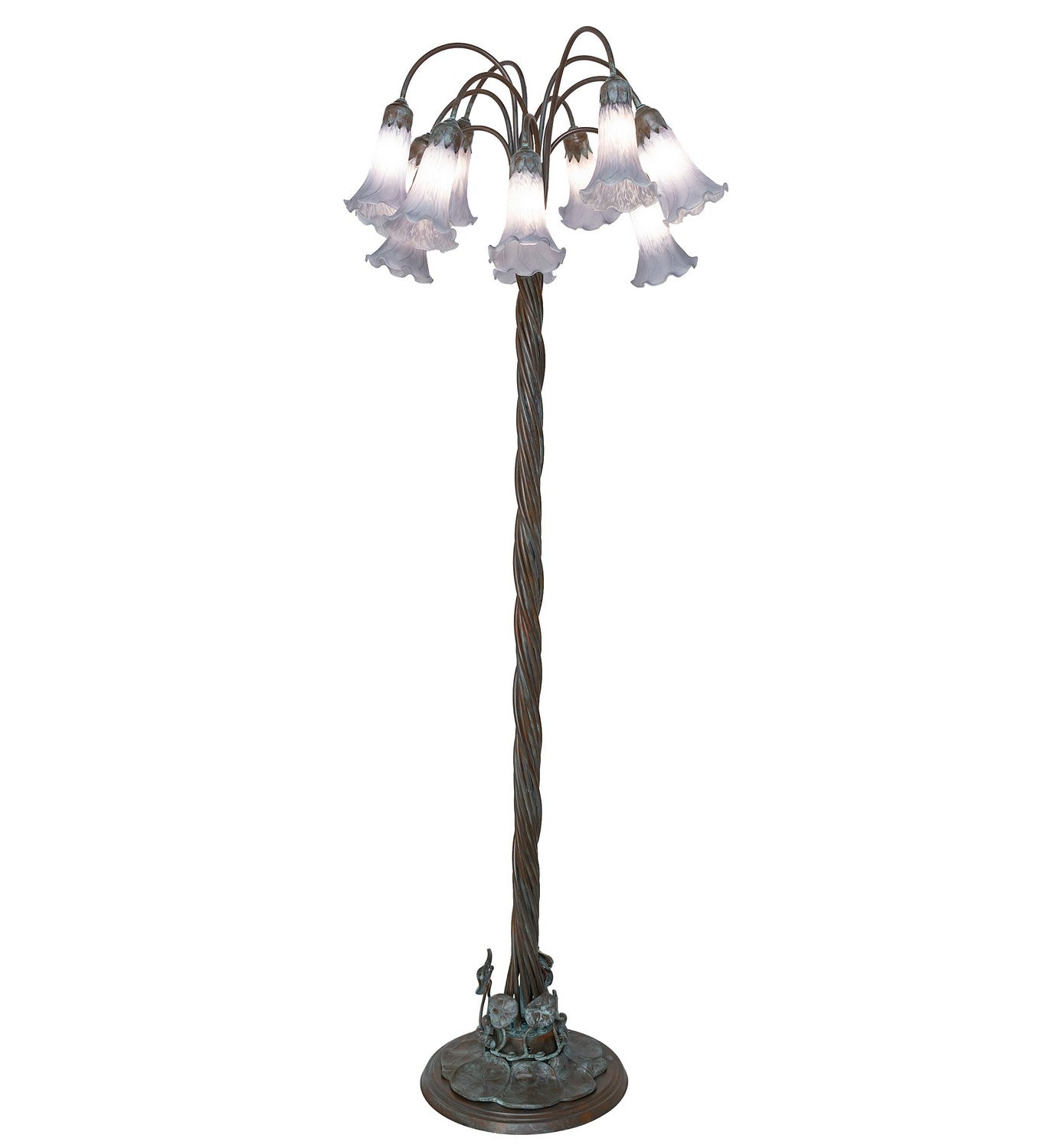 Meyda Tiffany - 262121 - 12 Light Floor Lamp - Gray - Bronze