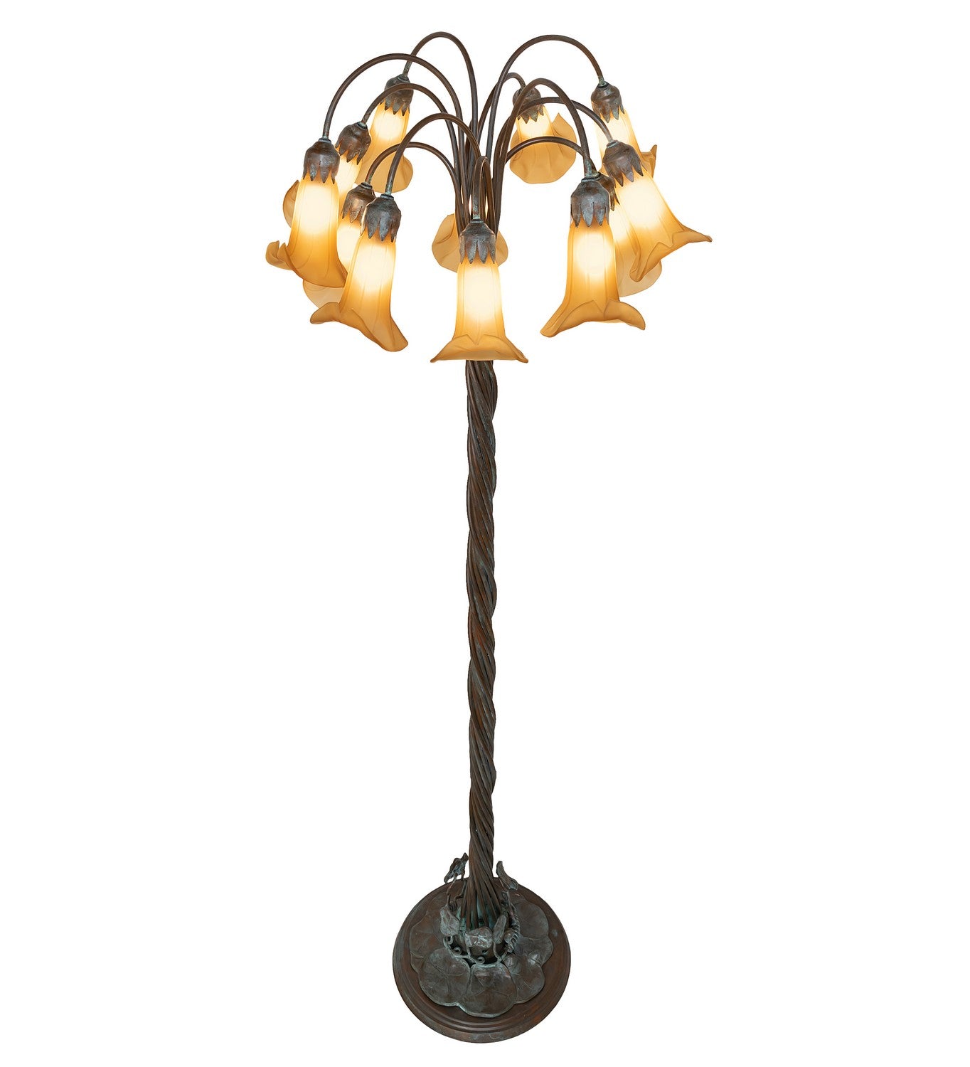 Meyda Tiffany - 262122 - 12 Light Floor Lamp - Amber - Bronze