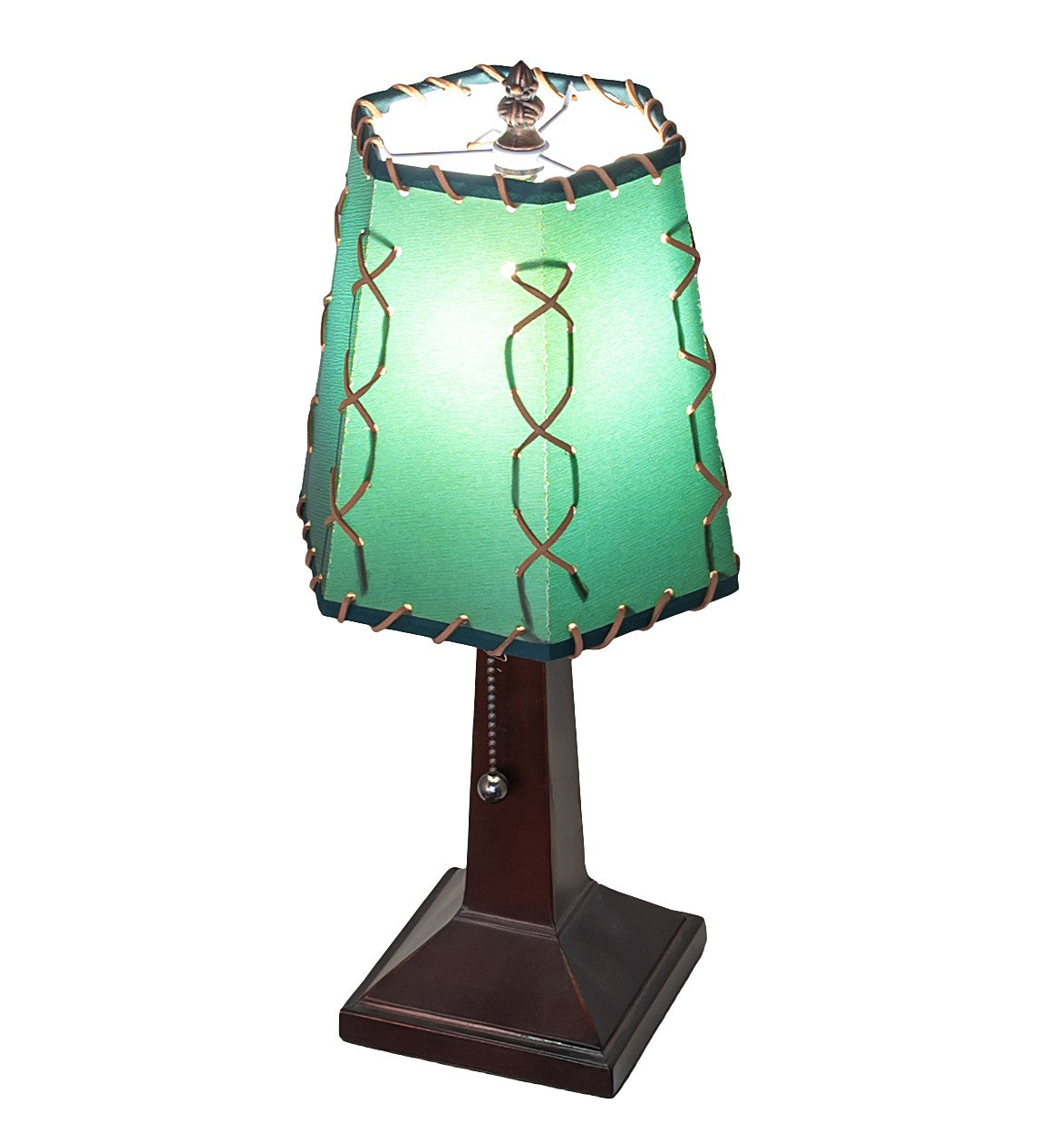 Meyda Tiffany - 263177 - One Light Mini Lamp - Greenwood - Mahogany Bronze