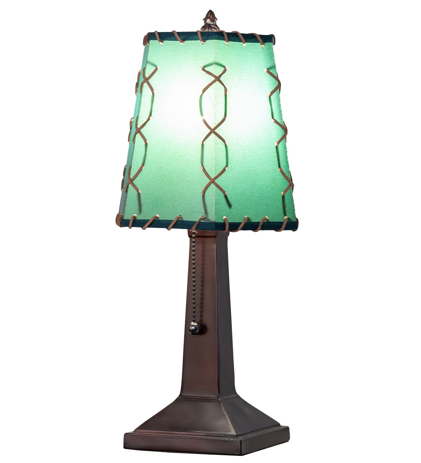 Meyda Tiffany - 263177 - One Light Mini Lamp - Greenwood - Mahogany Bronze