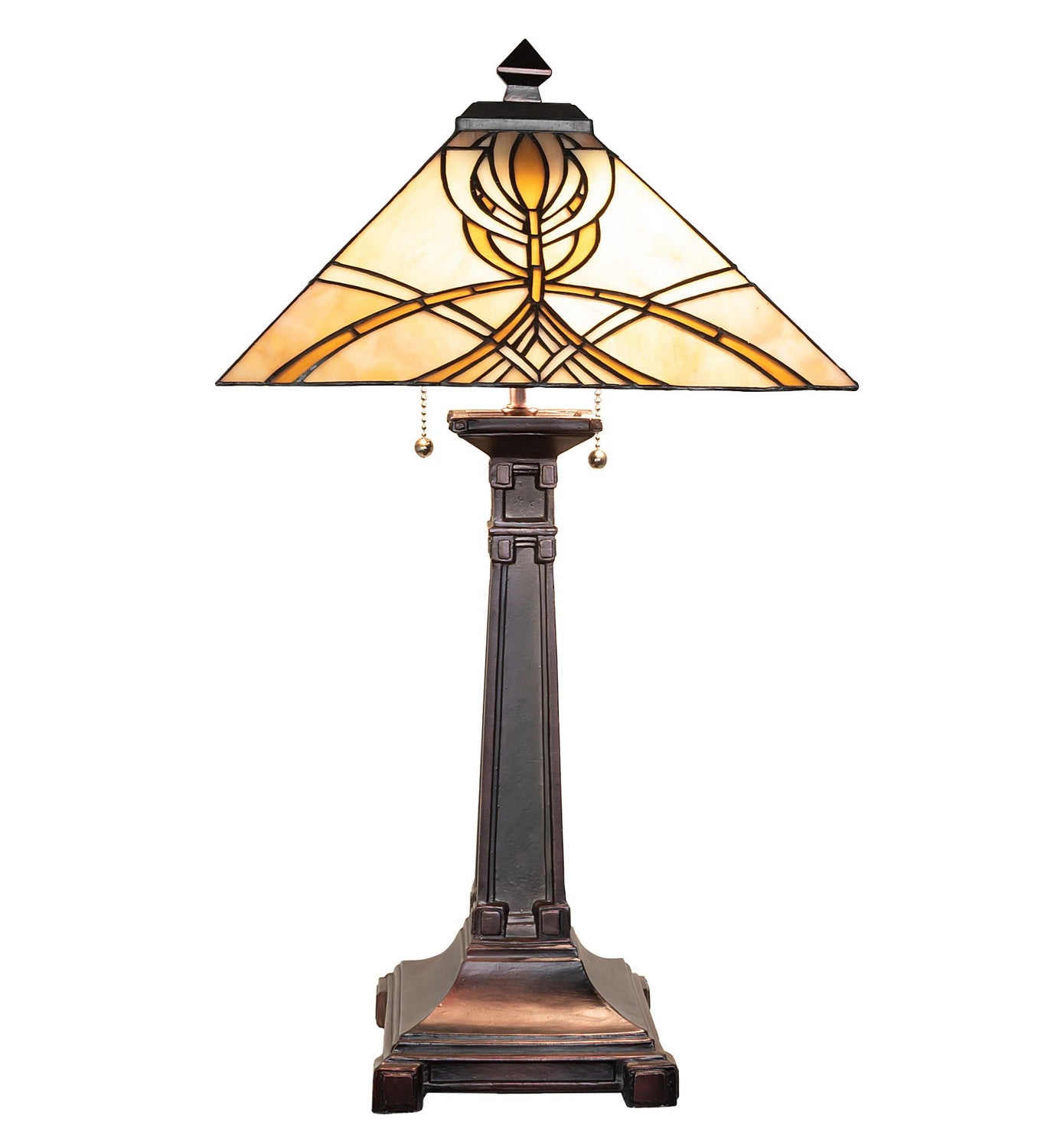 Meyda Tiffany - 263183 - Two Light Table Lamp - Glasgow Bungalow - Mahogany Bronze