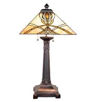 Meyda Tiffany - 263183 - Two Light Table Lamp - Glasgow Bungalow - Mahogany Bronze