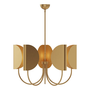 Alora - CH450732AG - Five Light Chandelier - Seno - Aged Gold