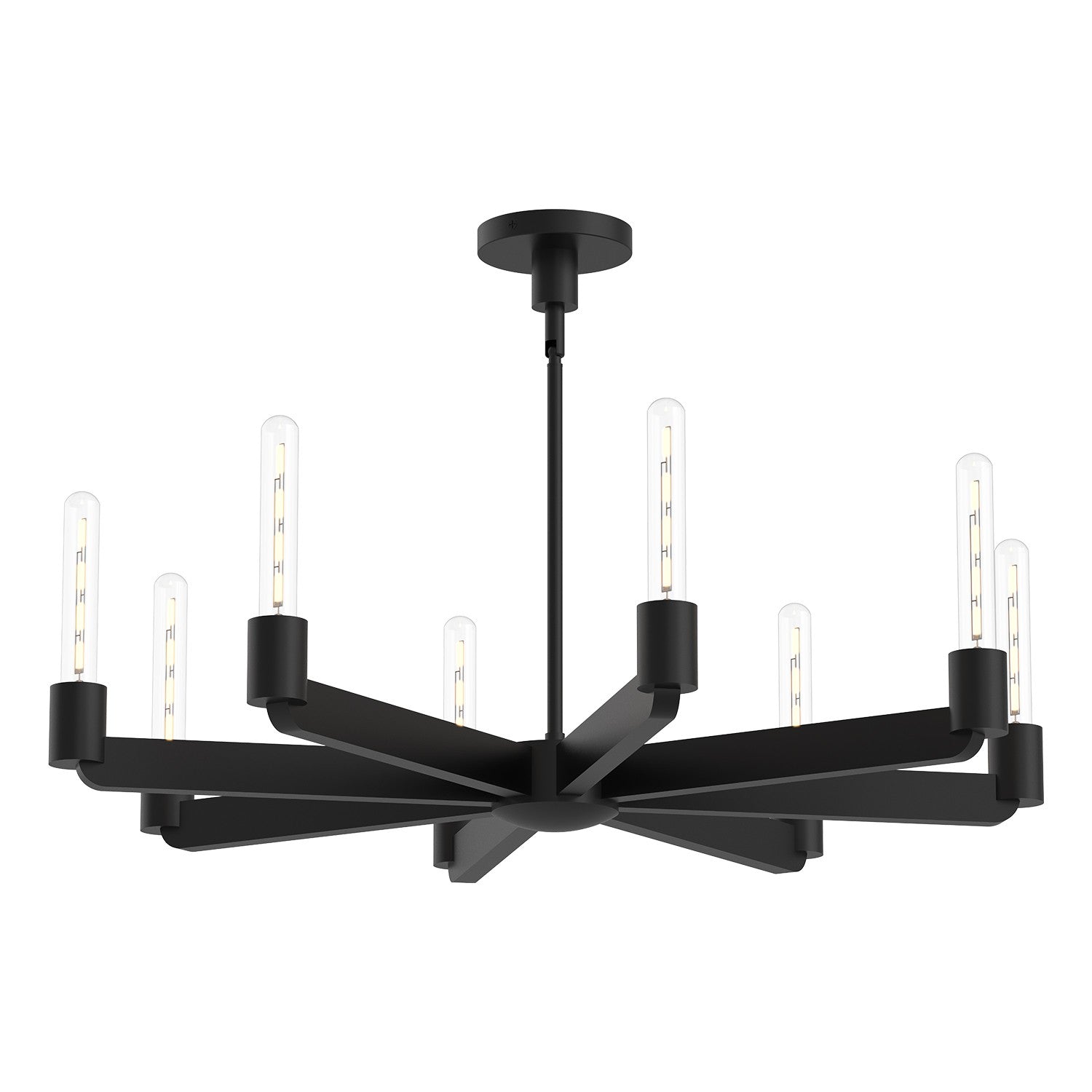 Alora - CH607232MB - Eight Light Chandelier - Claire - Matte Black