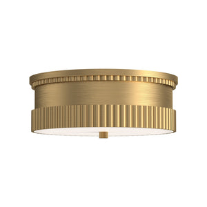 Alora - FM416114BG - Three Light Flush Mount - Rue - Brushed Gold