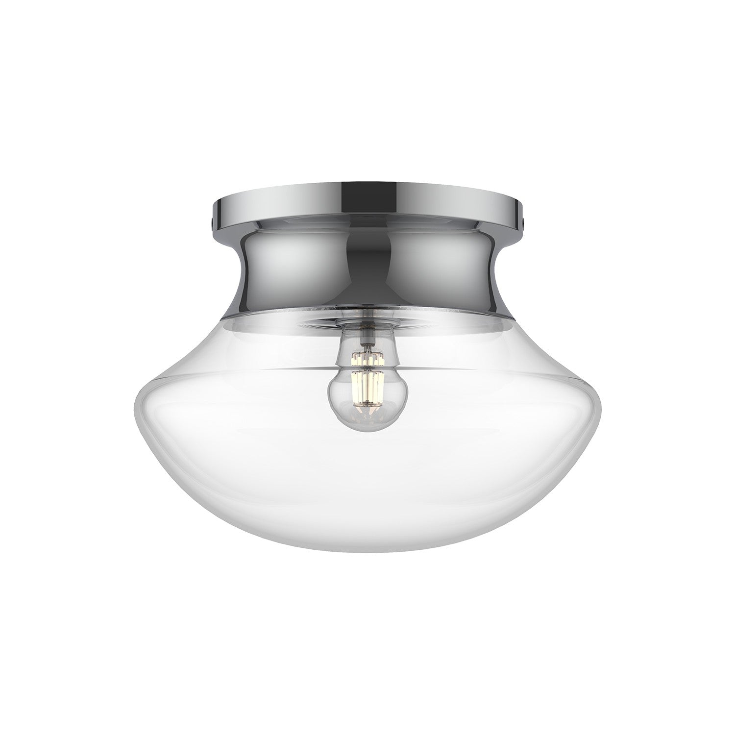 Alora - FM464012CH - One Light Flush Mount - Marcel - Chrome