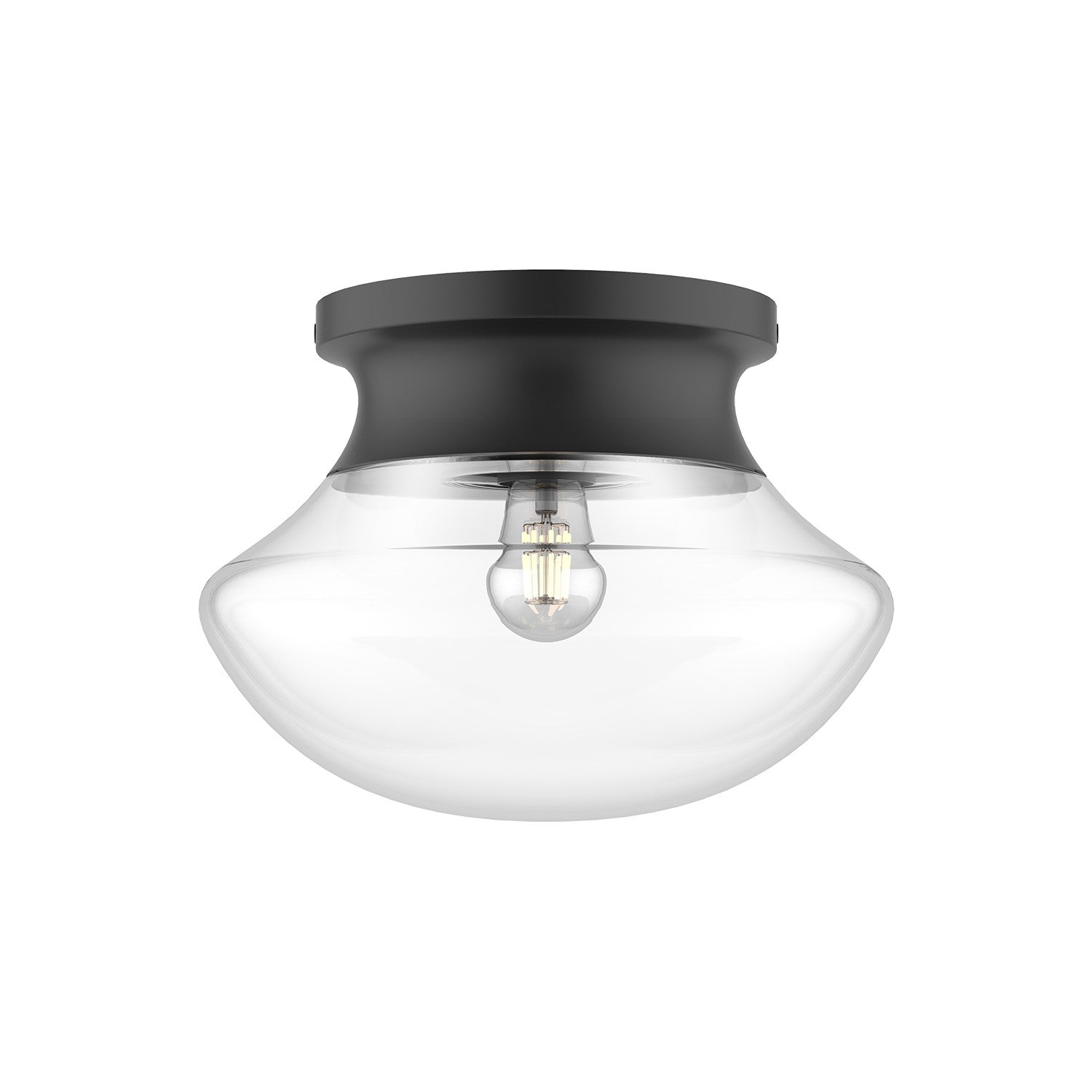 Alora - FM464012MB - One Light Flush Mount - Marcel - Matte Black