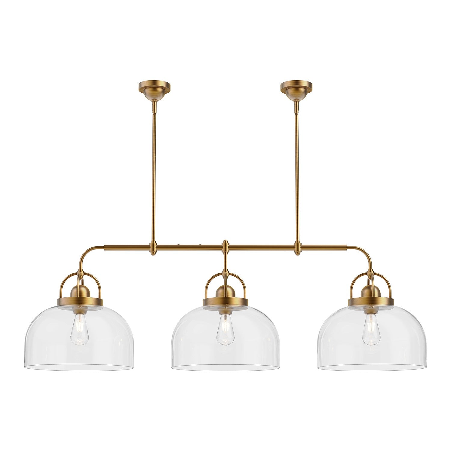 Alora - LP461155AG - Three Light Linear Pendant - Lancaster - Aged Gold