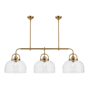 Alora - LP461155AG - Three Light Linear Pendant - Lancaster - Aged Gold