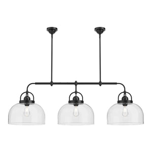 Alora - LP461155MB - Three Light Linear Pendant - Lancaster - Matte Black