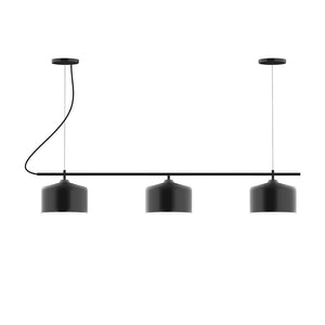 Montclair Light Works - CHA419-41 - Three Light Linear Chandelier - Axis - Black