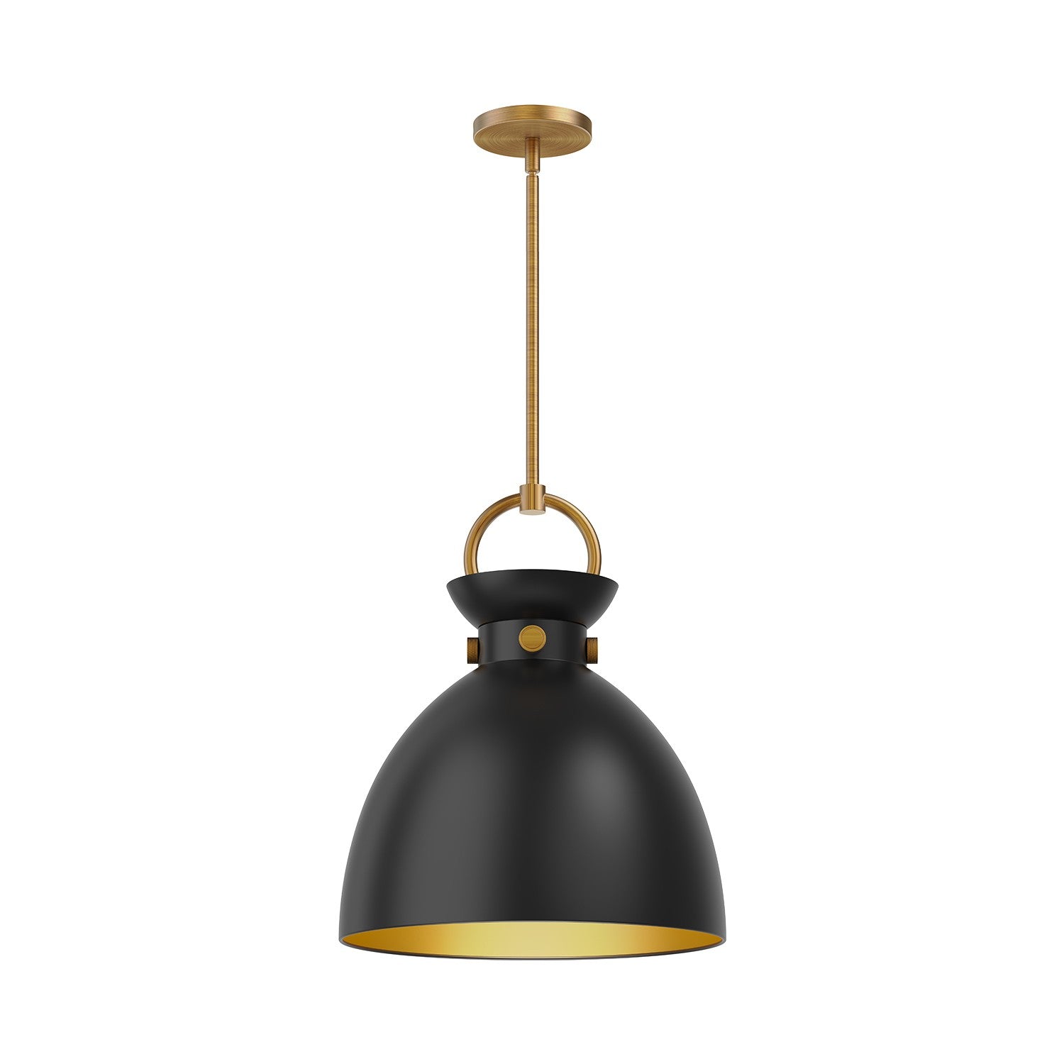 Alora - PD411314AGMB - One Light Pendant - Waldo - Aged Gold/Matte Black