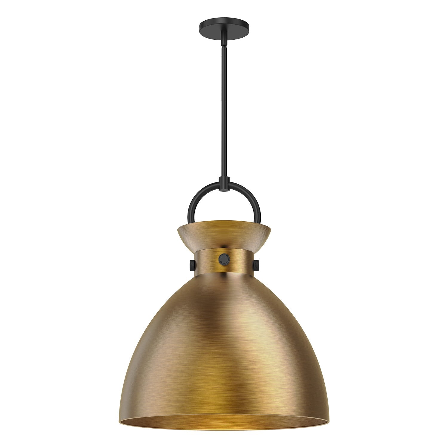 Alora - PD411318MBAG - One Light Pendant - Waldo - Matte Black/Aged Gold