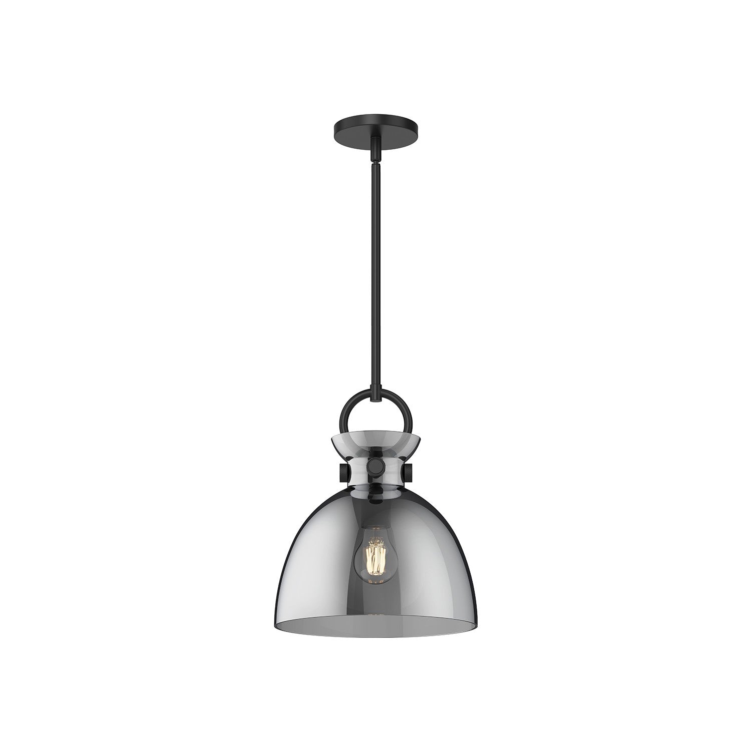 Alora - PD411811MBSM - One Light Pendant - Waldo - Matte Black/Smoked