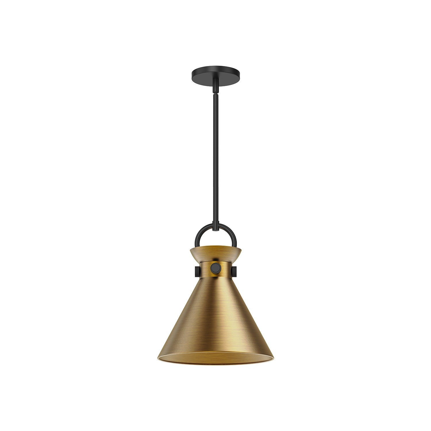 Alora - PD412011MBAG - One Light Pendant - Emerson - Matte Black/Aged Gold