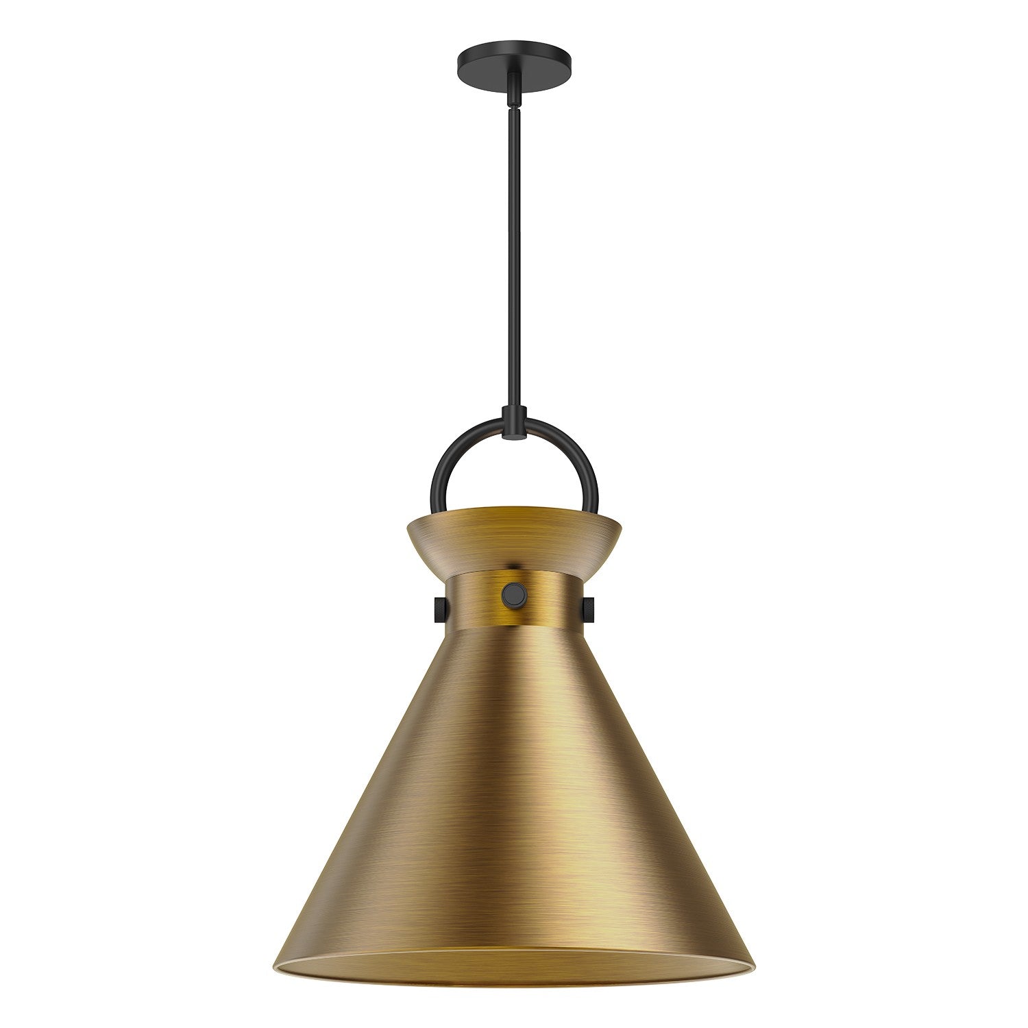 Alora - PD412018MBAG - One Light Pendant - Emerson - Matte Black/Aged Gold