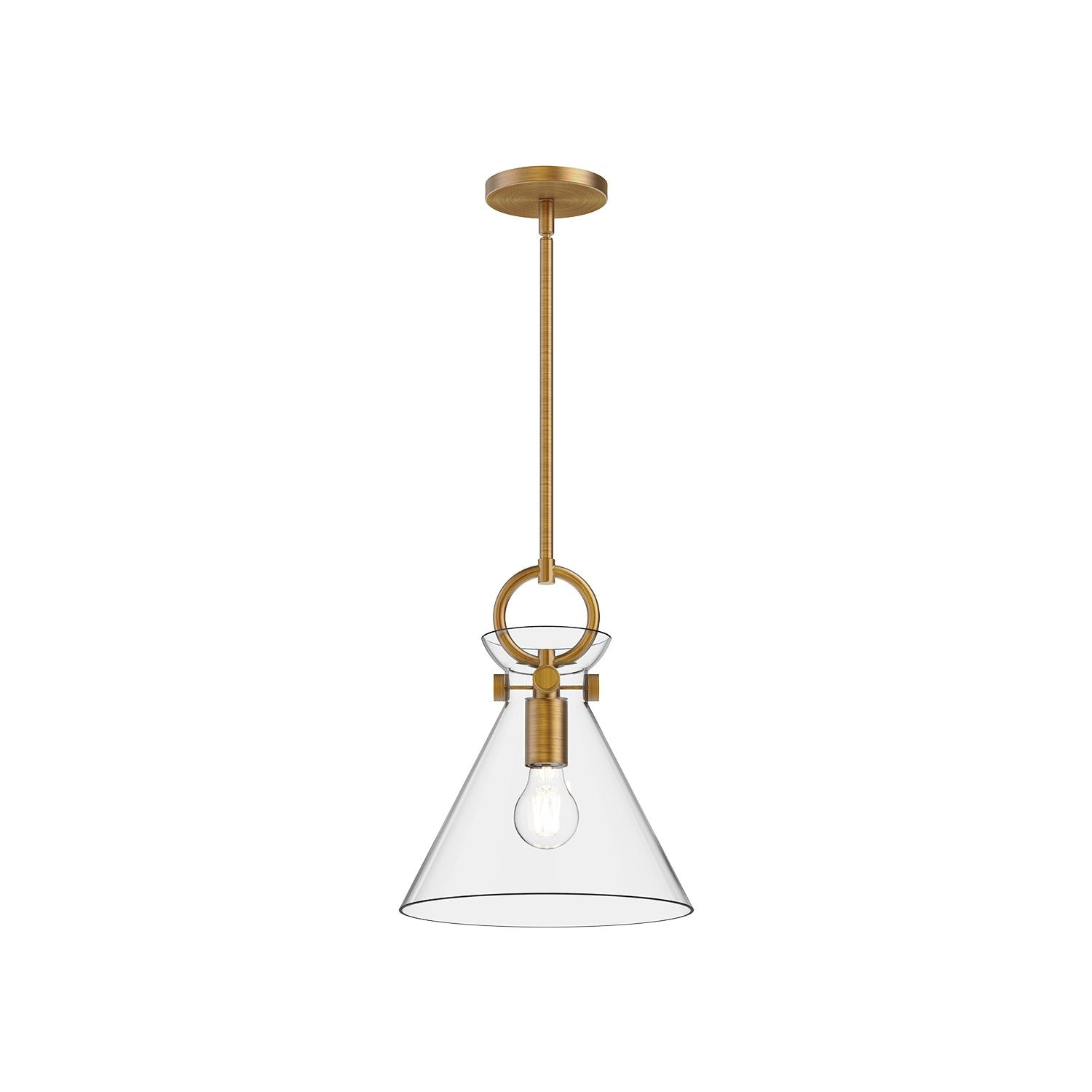 Alora - PD412511AGCL - One Light Pendant - Emerson - Aged Gold/Clear