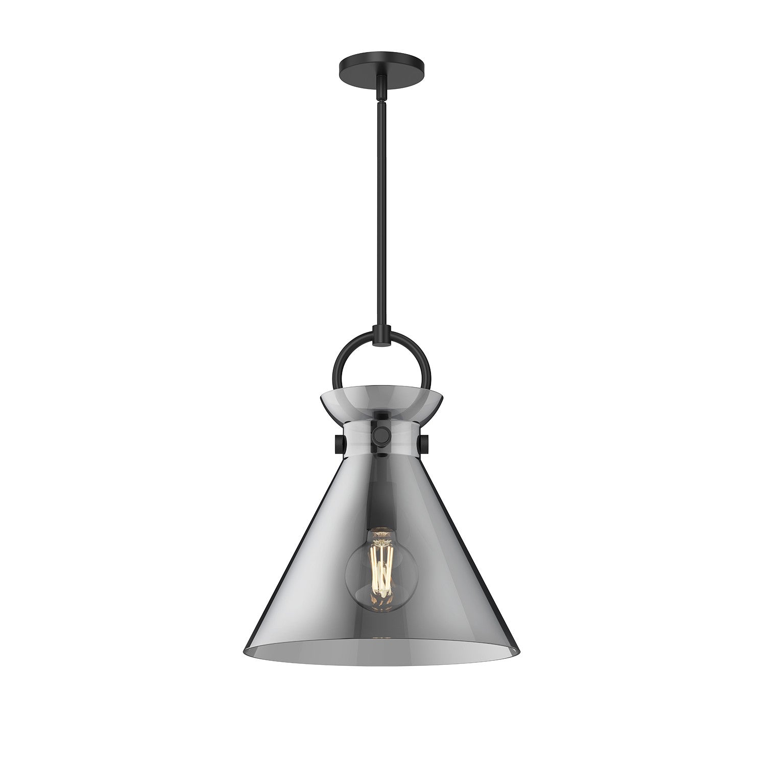 Alora - PD412514MBSM - One Light Pendant - Emerson - Matte Black/Smoked