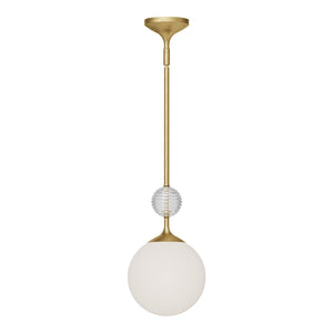 Alora - PD415308BGOP - One Light Pendant - Celia - Brushed Gold/Opal Glass