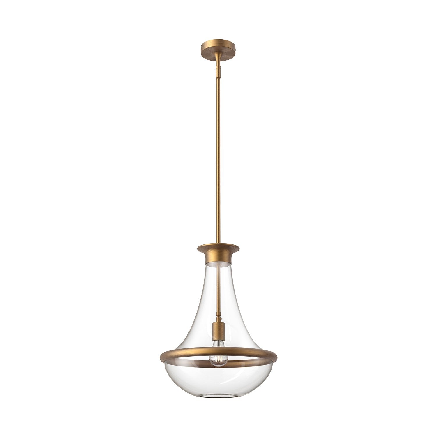 Alora - PD464014AG - One Light Pendant - Marcel - Aged Gold