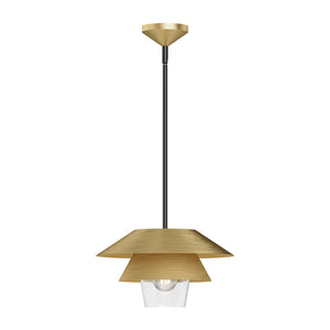 Alora - PD475113BGCL - One Light Pendant - Tetsu - Brushed Gold/Clear Glass