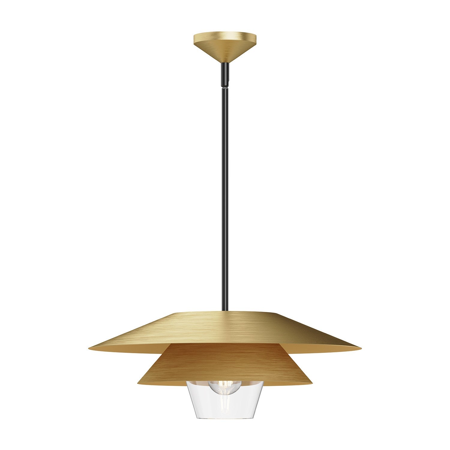 Alora - PD475120BGCL - One Light Pendant - Tetsu - Brushed Gold/Clear Glass