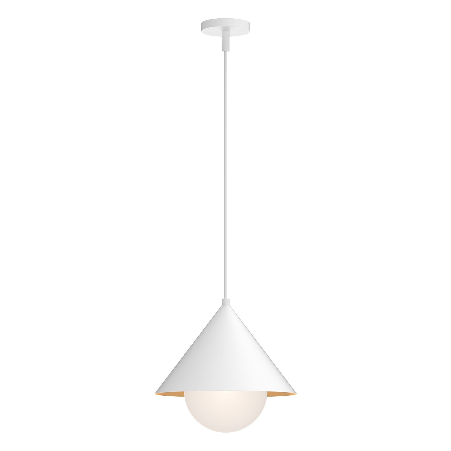 Alora - PD485214WHOP - One Light Pendant - Remy - White/Opal Glass