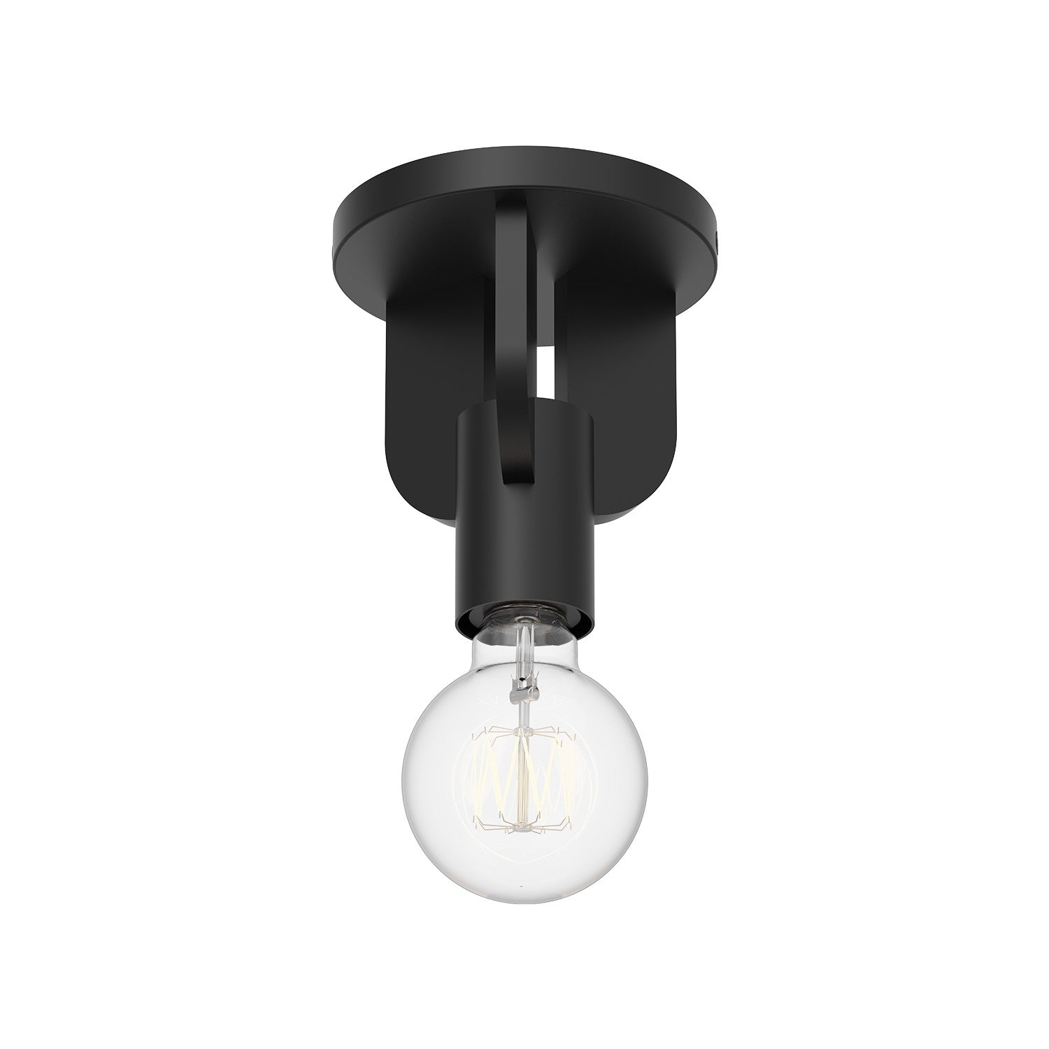 Alora - SF607001MB - One Light Semi-Flush Mount - Claire - Matte Black