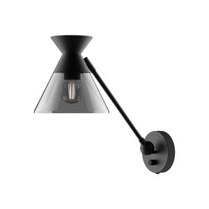 Alora - WV521008MBSM - One Light Wall Sconce - Mauer - Matte Black/Smoked