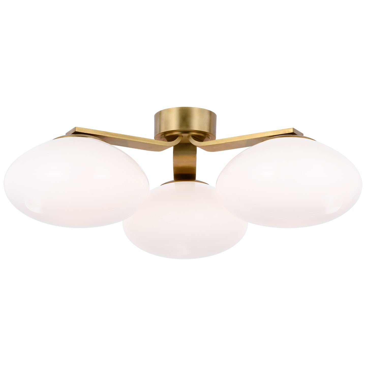 Visual Comfort Signature - CD 4015SB-WG - LED Flush Mount - Marisol - Soft Brass