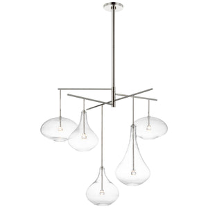 Visual Comfort Signature - CD 5025PN-CG - LED Chandelier - Lomme - Polished Nickel