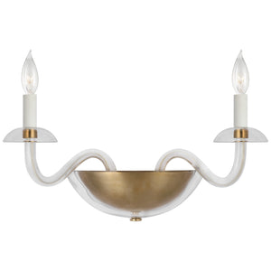 Visual Comfort Signature - PCD 2020CG/HAB - LED Wall Sconce - Brigitte - Clear Glass and Hand-Rubbed Antique Brass