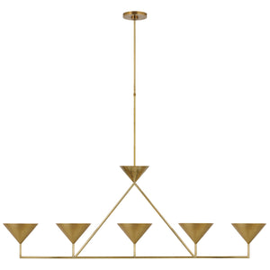 Visual Comfort Signature - PCD 5216HAB - LED Linear Chandelier - Orsay - Hand-Rubbed Antique Brass