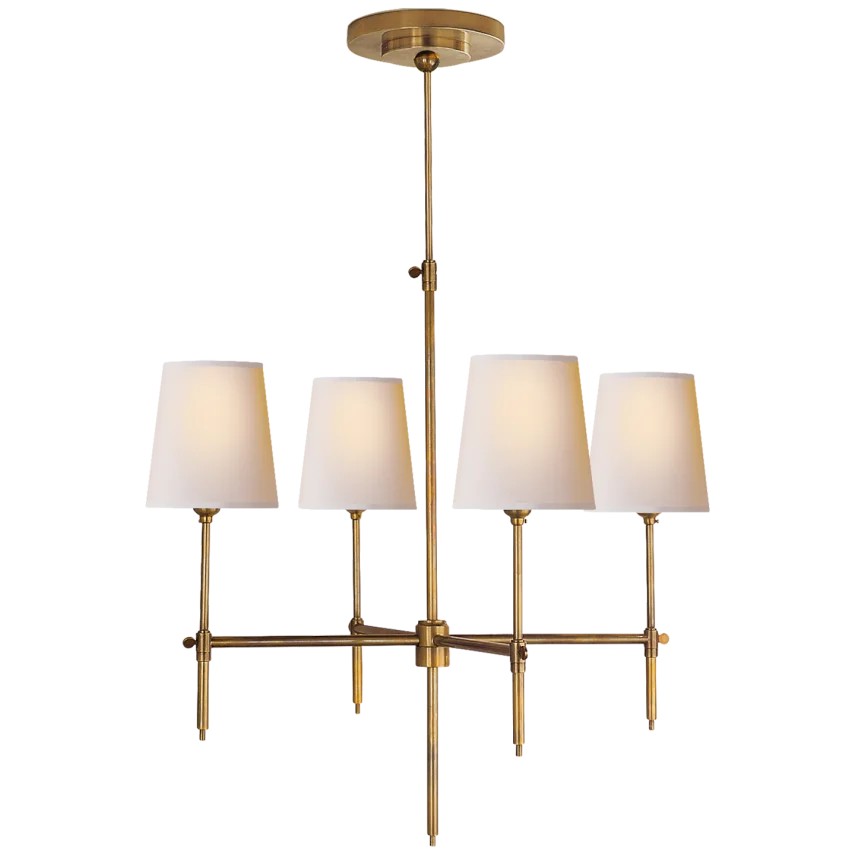 Visual Comfort Signature - TOB 5002HAB-L - Four Light Chandelier - Bryant - Hand-Rubbed Antique Brass