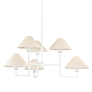 Mitzi - H760806-TWH - Six Light Chandelier - Gladwyne - Textured White