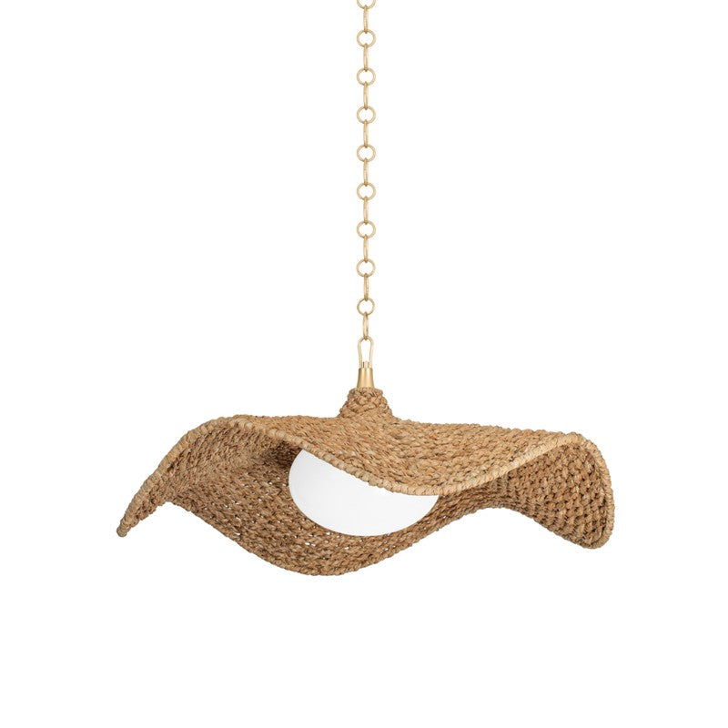 Corbett Lighting - 347-44-VGL - One Light Pendant - Levene - Vintage Gold Leaf