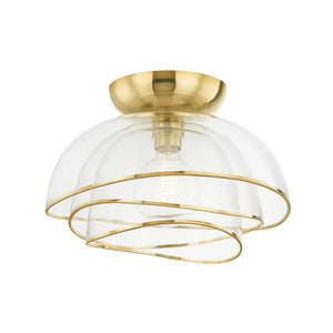 Corbett Lighting - 358-17-VPB - One Light Flush Mount - Esme - Vintage Polished Brass