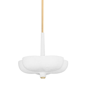 Corbett Lighting - 360-20-GL/GSW - Three Light Pendant - Rimini - Gold Leaf / Gesso White