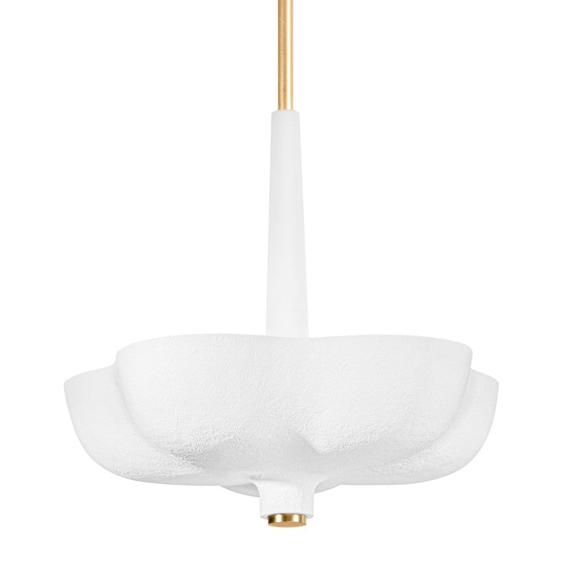 Corbett Lighting - 360-30-GL/GSW - Five Light Pendant - Rimini - Gold Leaf / Gesso White