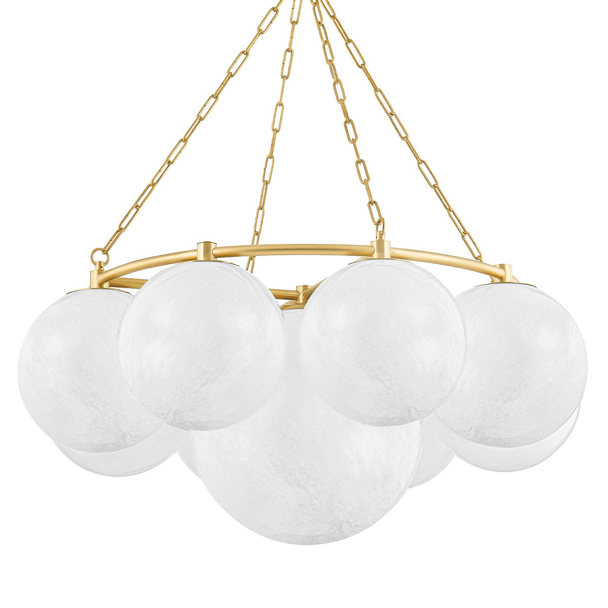 Hudson Valley - 5243-AGB - Nine Light Chandelier - Thornwood - Aged Brass