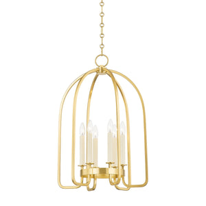 Hudson Valley - 6318-AGB - Six Light Lantern - Oakville - Aged Brass