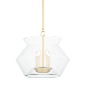 Hudson Valley - 8121-AGB - Five Light Lantern - Edmonton - Aged Brass