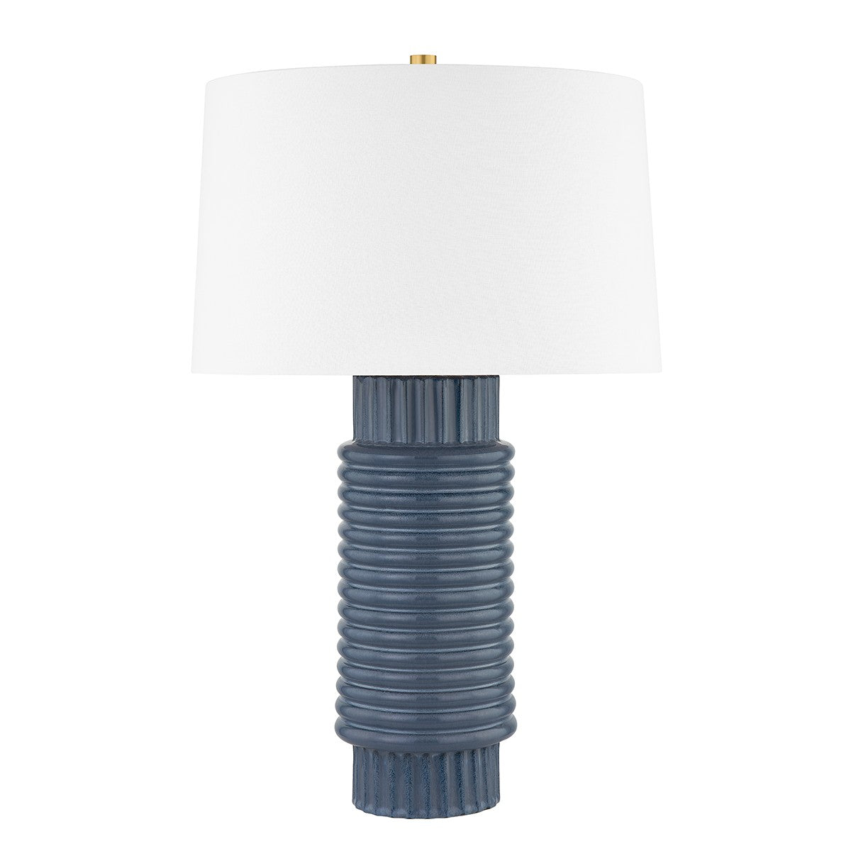 Hudson Valley - L1956-AGB/CGR - One Light Table Lamp - Broderick - Aged Brass/Grey Blue Reactive Ceramic