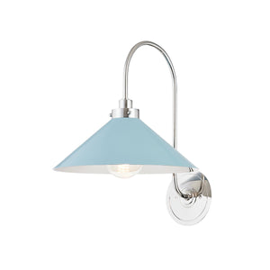 Hudson Valley - MDS1400-PN/BB - One Light Wall Sconce - Clivedon - Polished Nickel/Blue Bird