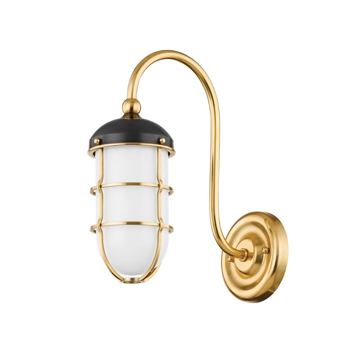 One Light Wall Sconce in Aged Brass from the Holkham collection