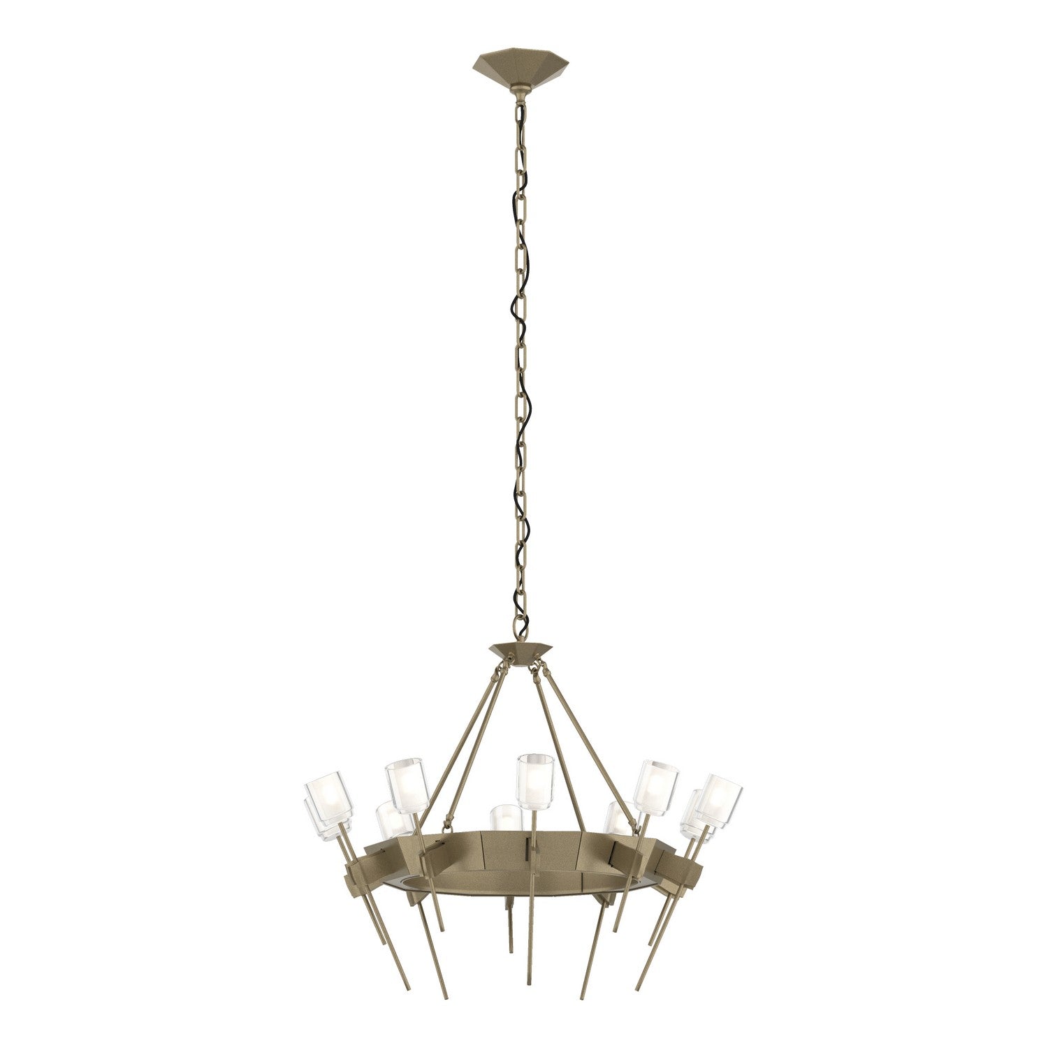 Hubbardton Forge - 101525-SKT-84-YC0369 - Ten Light Chandelier - Echo - Soft Gold