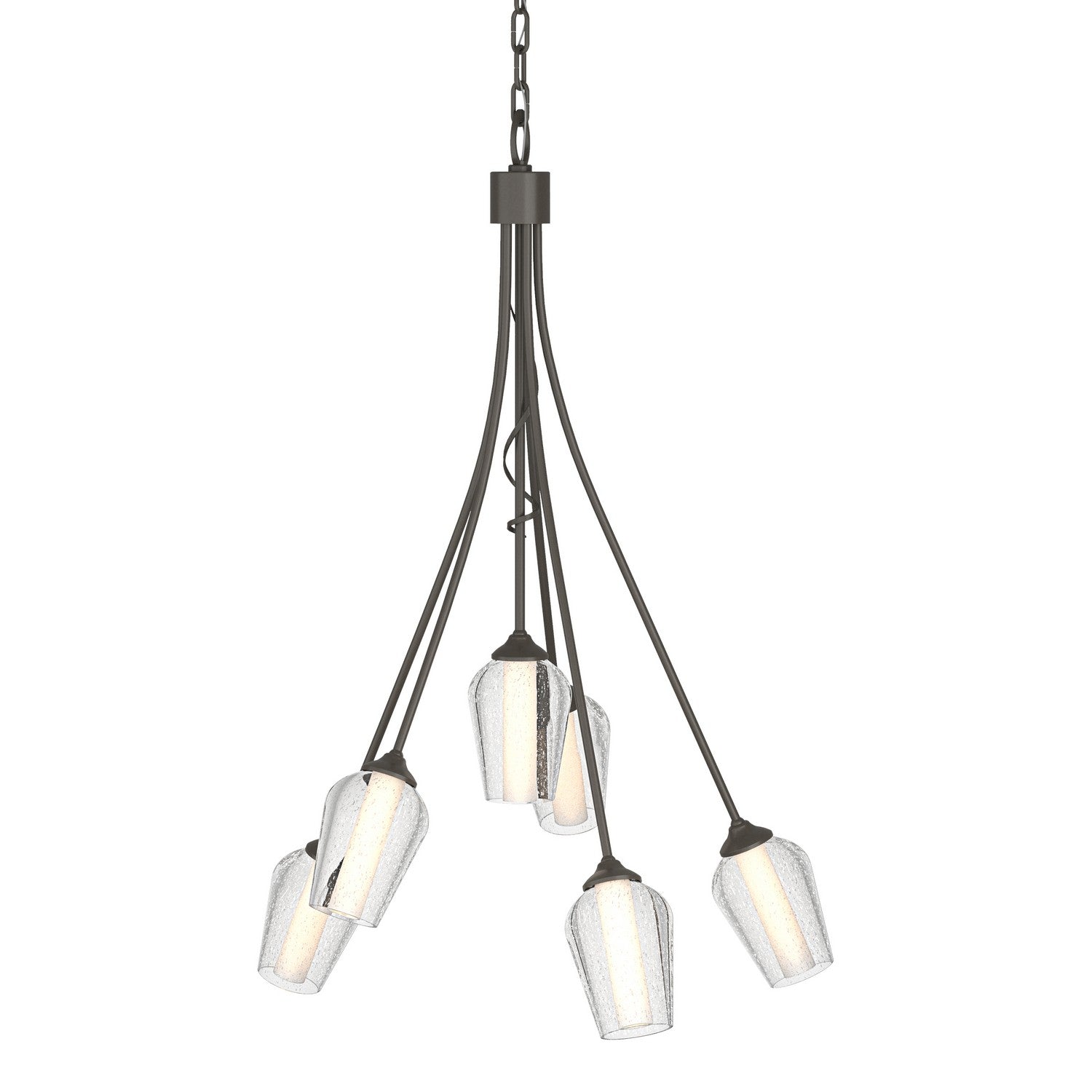 Hubbardton Forge - 103043-SKT-07-ZS0354 - Flora 6 Arm Chandelier - Flora - Dark Smoke